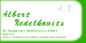 albert nedelkovits business card